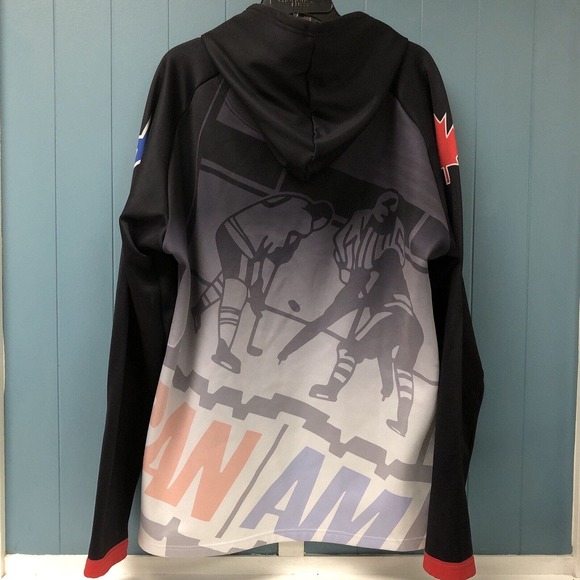 Can-Am Men's XL Premium Pullover Hoodie‎ Sweatshirt Can/Am Canada America Hockey - Picture 2 of 8